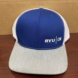 BYU CM Construction Management Major Trucker Hat Mesh Cap Brigham Young Cougars